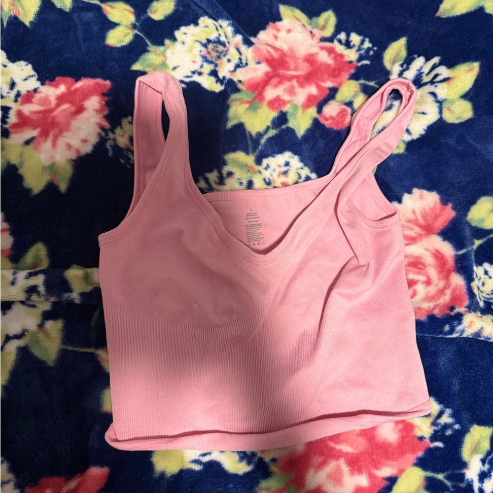 Source Unknown Pink Women's Cropped Tank Top